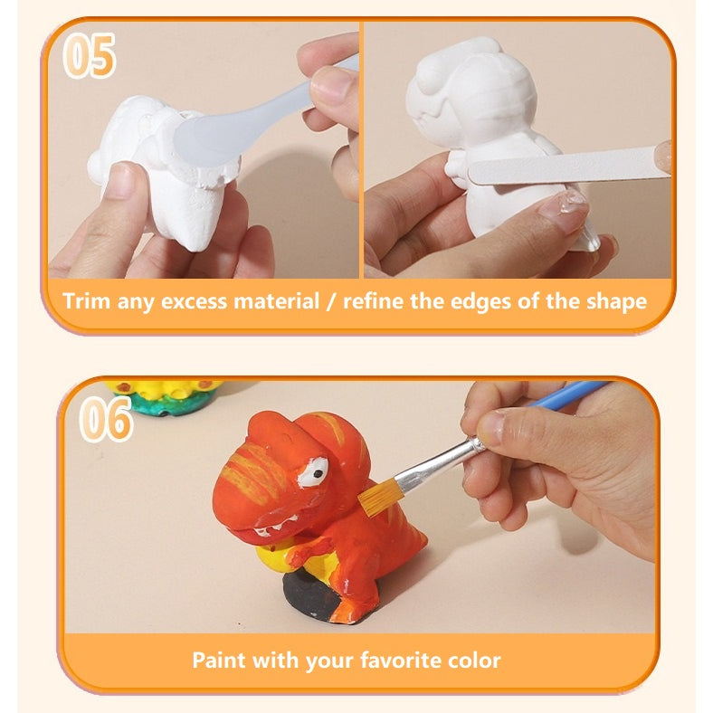 Actual 3D Mould - Kids Coloring DIY - Gypsum 3D Mould & Painting - Kids Educational Toys Children day