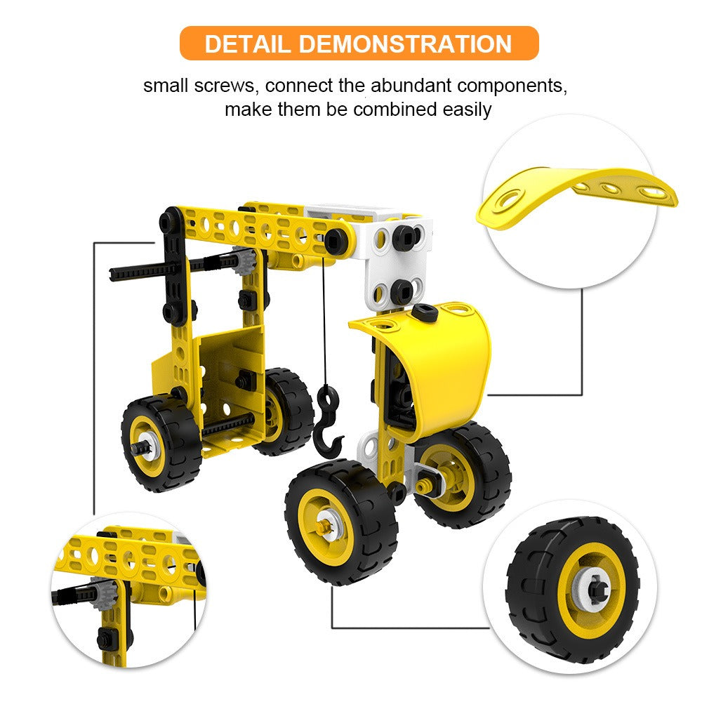 Assembly Blocks STEM Toys for Kids Developing (8 in 1) - DIY Screw Model Building Blocks 152pcs