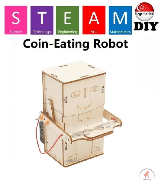 Coin Eating Robot DIY STEM Toys - Kids Educational Science Toy