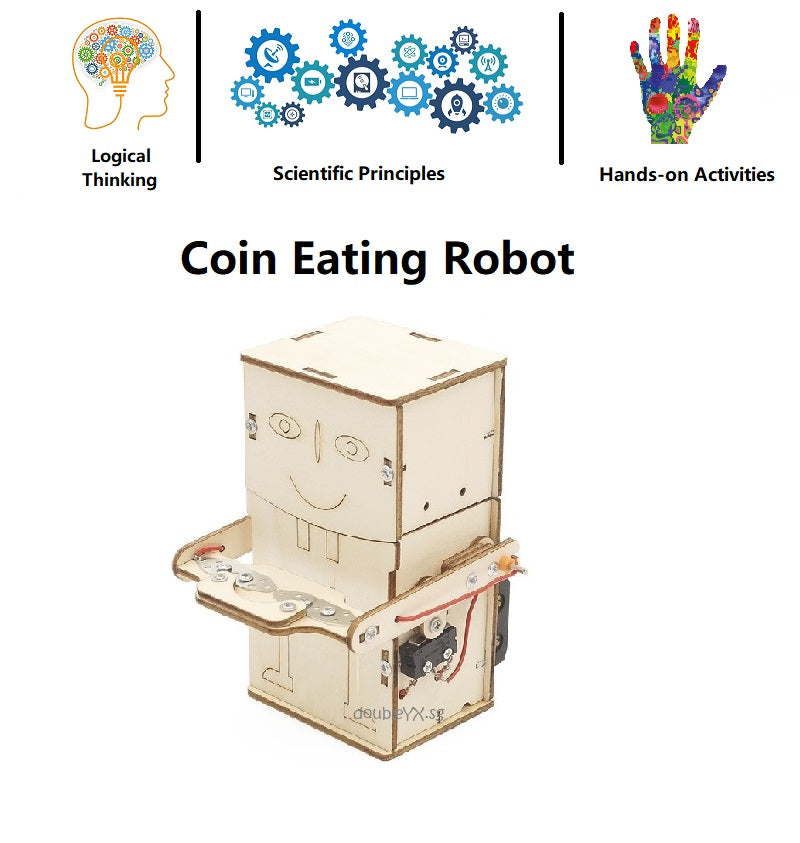 Coin Eating Robot DIY STEM Toys - Kids Educational Science Toy