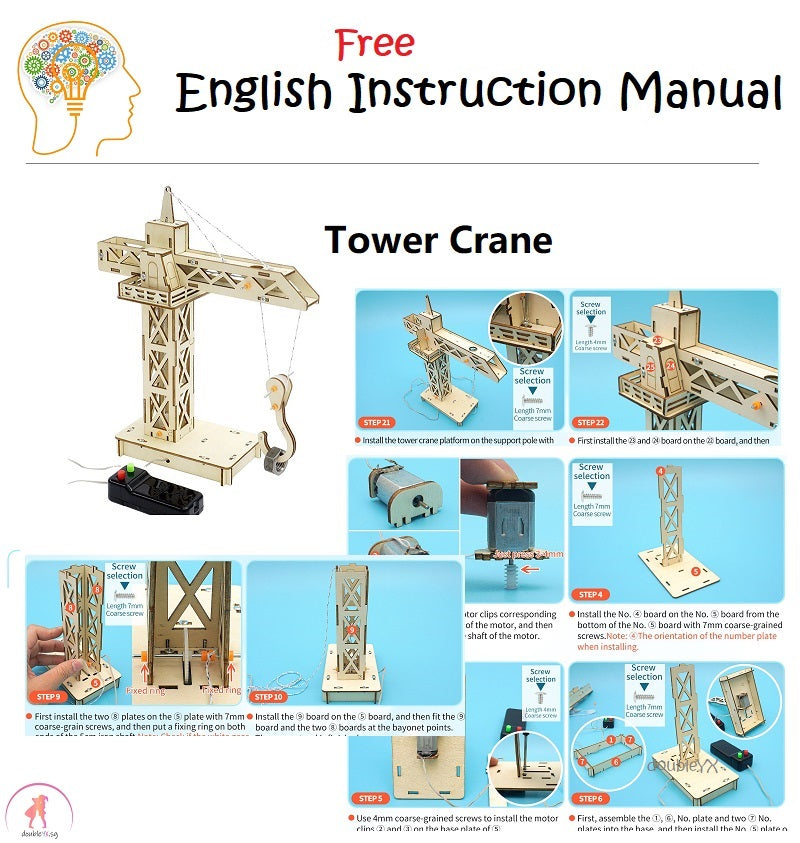 Tower Crane DIY STEM Toys - Kids Educational Science Toy