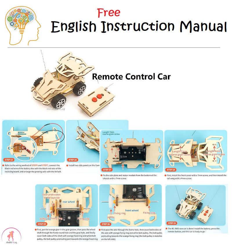 Remote Control Car DIY STEM Toys - Kids Educational Science Toy