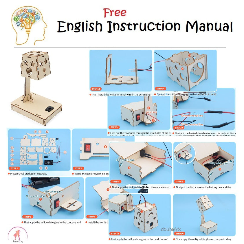 DIY Table Lamp Kit: Fun and Educational STEM Toy for Children to Build and Explore Science Concepts Hands-On: Kids Toys